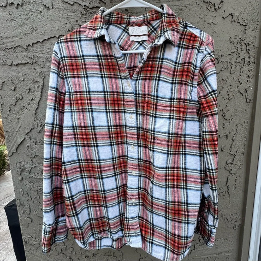 J. Crew Cotton flannel Women’s Button Up Top
